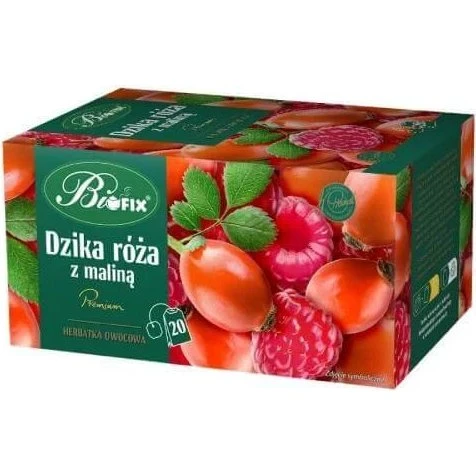 BiFix Wildrose-Himbeer-Früchtetee, 20x2g