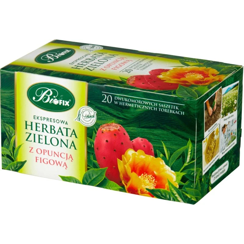 Bi Fix Grüner Tee mit Kaktusfeige, 20 Beutel
