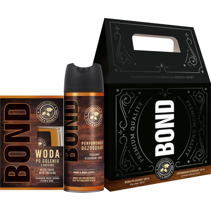 Bond Tabak Whisky Zedern Rasur Set (100 ml) & Deodorant (150 ml)