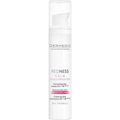 Dermedic Redness Calm UV+IR Tages-Korrekturcreme für Couperose, 40 ml