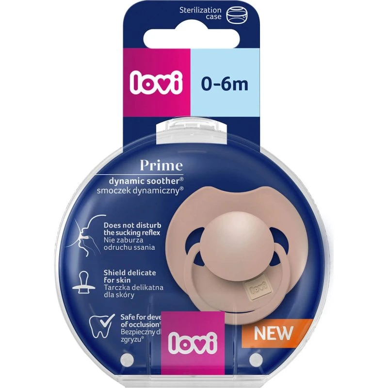 Lovi Prime Silikonschnuller, Blush, 0-6 Monate