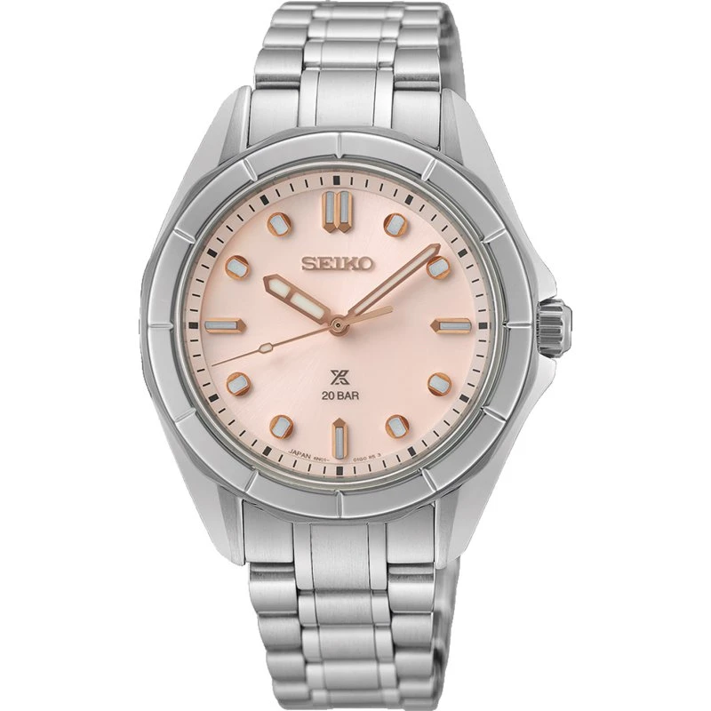 Seiko Prospex Ladies Marine Sports Shell Pink 34mm SUR597J1