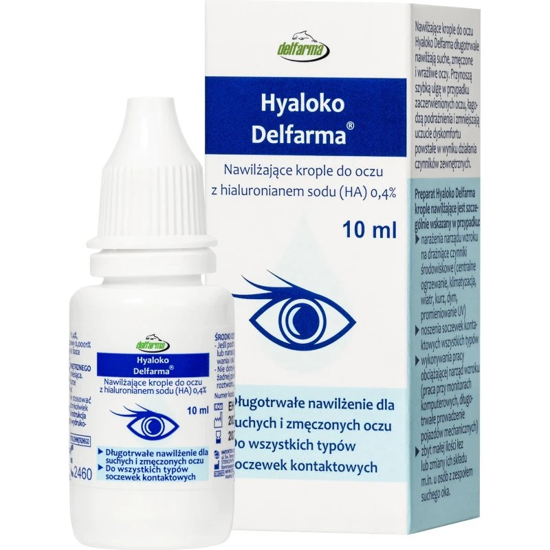 Delfarma Hyaloko Augentropfen, feuchtigkeitsspendend, 10 ml