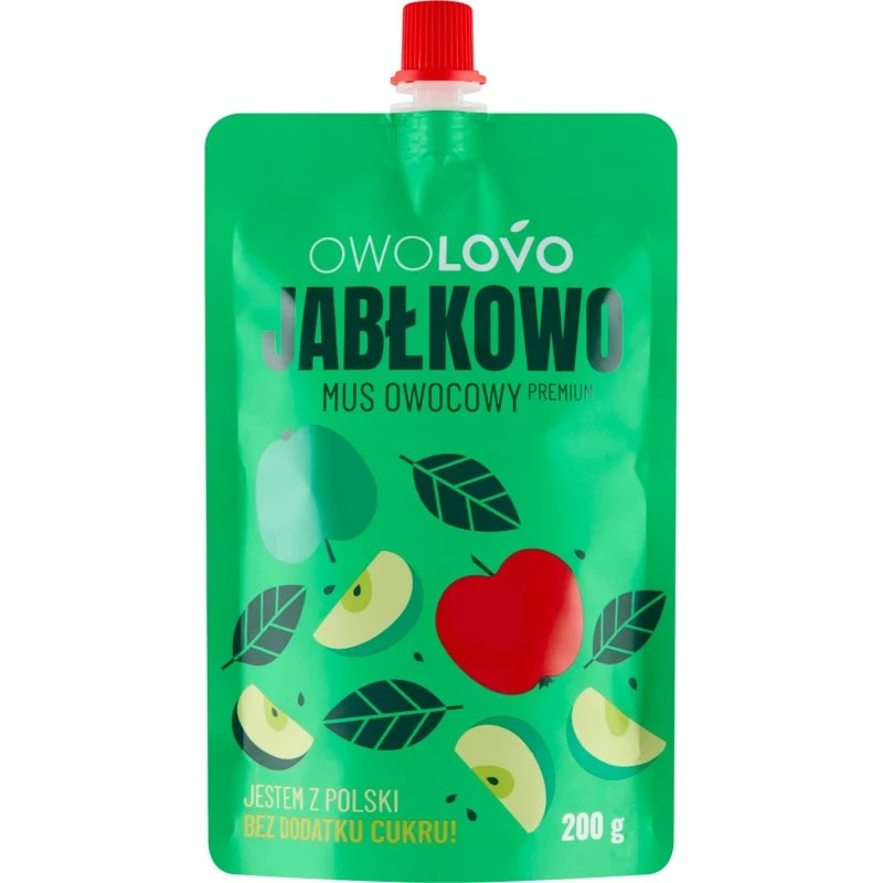 Owolovo Apfel Premium Fruchtmousse, 200 g Tube