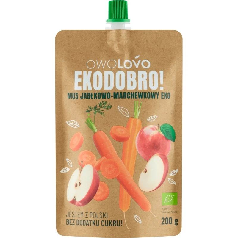 Owolovo Ekodobro! Bio Apfel-Karottenmousse, 200 g