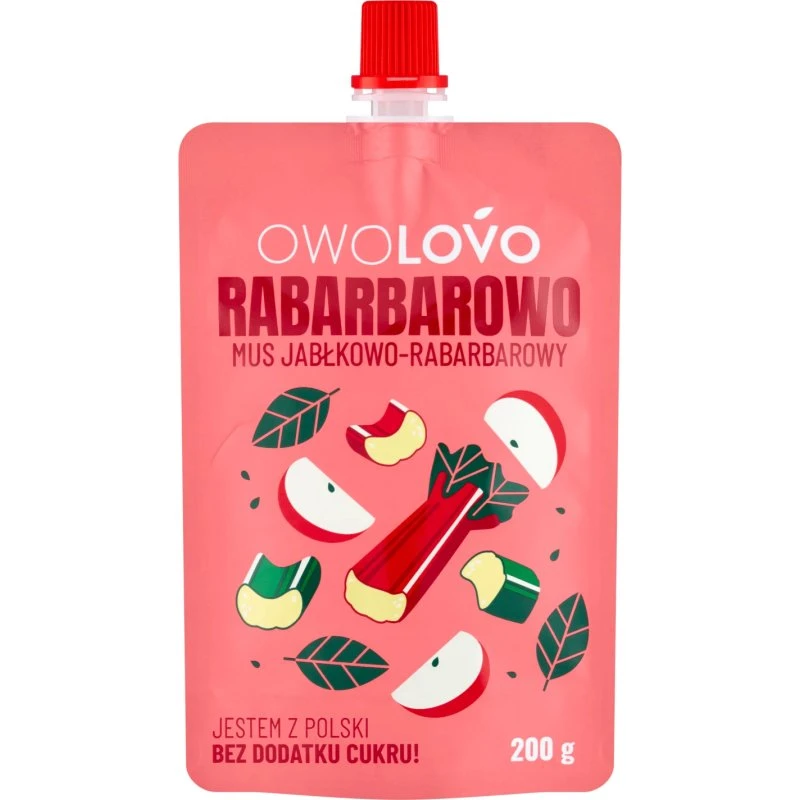 Owolovo Rhabarber-Apfel-Mousse in der Tube, 200 g