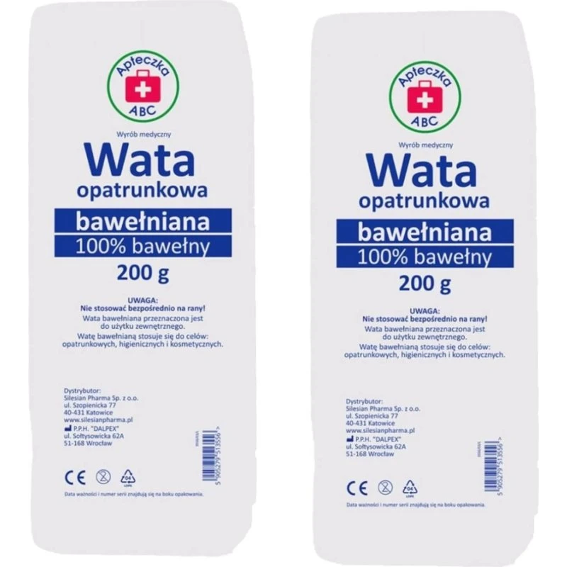 ABC Erste-Hilfe-Kit Wattebausch 200 g (2er Pack)