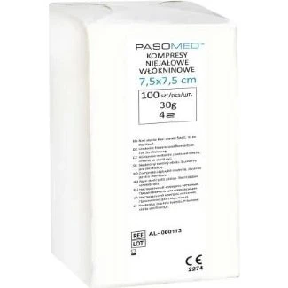 Pasomed Vliesstoffkompressen 7,5 x 7,5 cm, 100 Stück