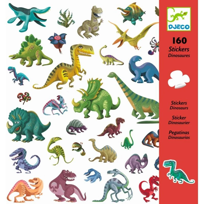 Djeco Dinosaurier-Aufkleber-Set (160 Stück)