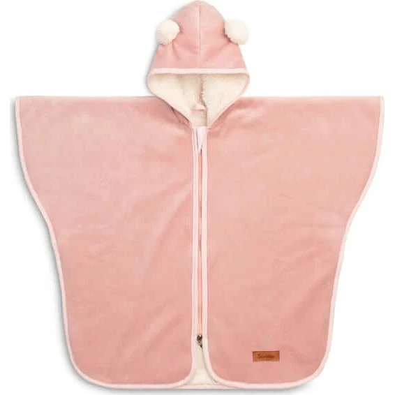 Auto-Poncho Rosa Plüsch für Kinder