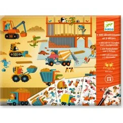 Djeco Rubbelbilder Asphalt – Kreatives Fahrzeug-Bastelset