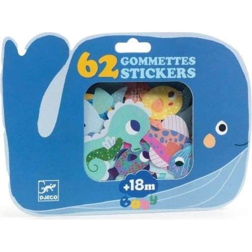 Djeco Sticker 18+: Meerestiere (62 Stück)
