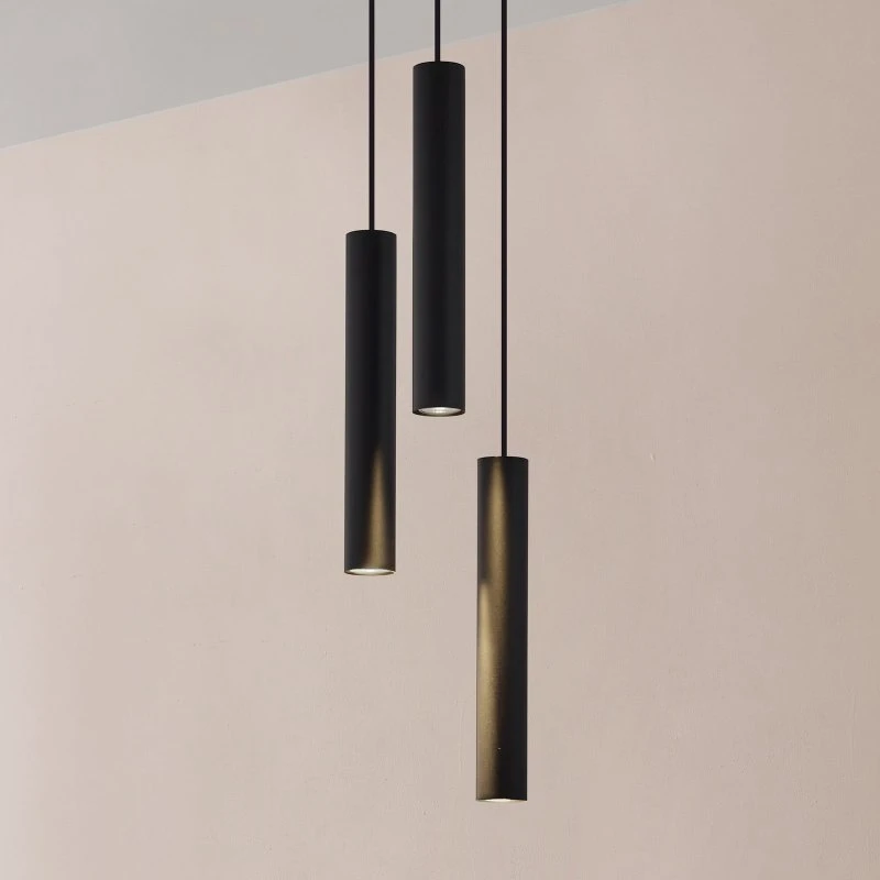 Lindby Joffrey Cluster Pendelleuchte Schwarz, 3-flammig, Ø 24 cm