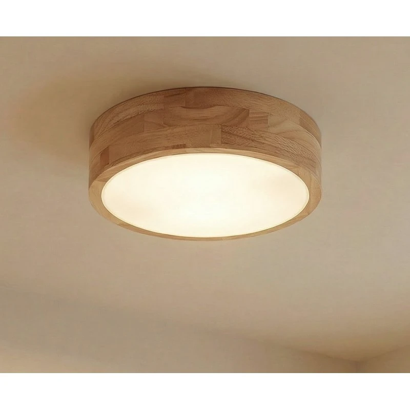 Lindby Deckenlampe Tanju, Ø30 cm, 2-flg., Kautschukholz