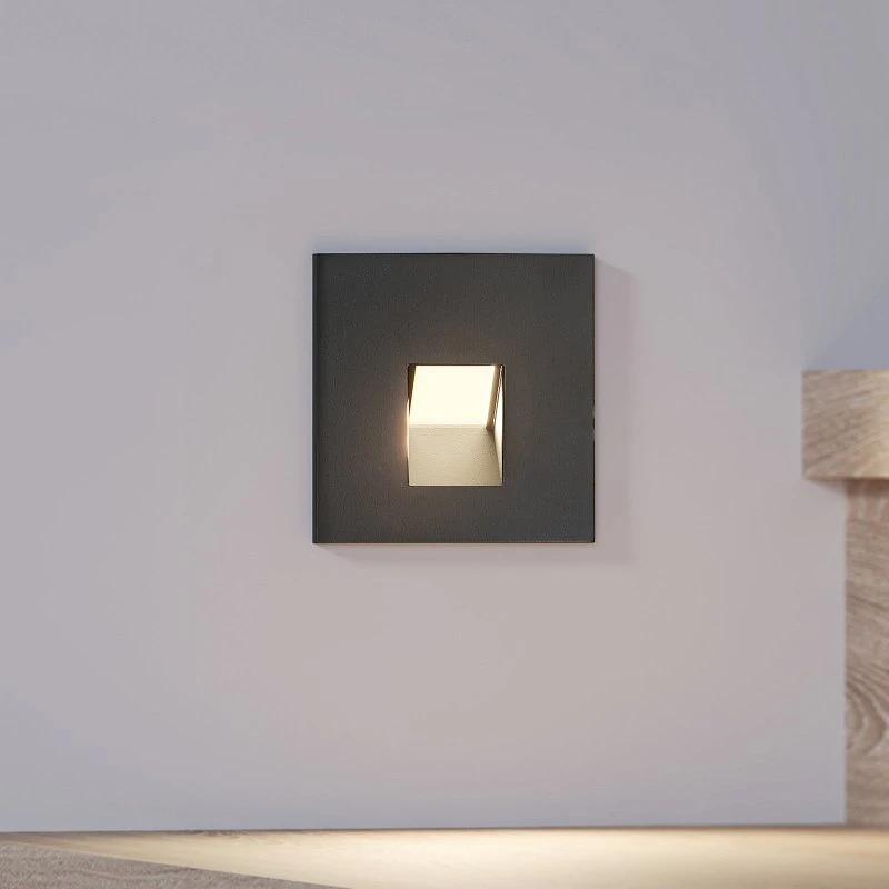 Arcchio Vexi LED-Einbauwandleuchte H7,5 Schwarz