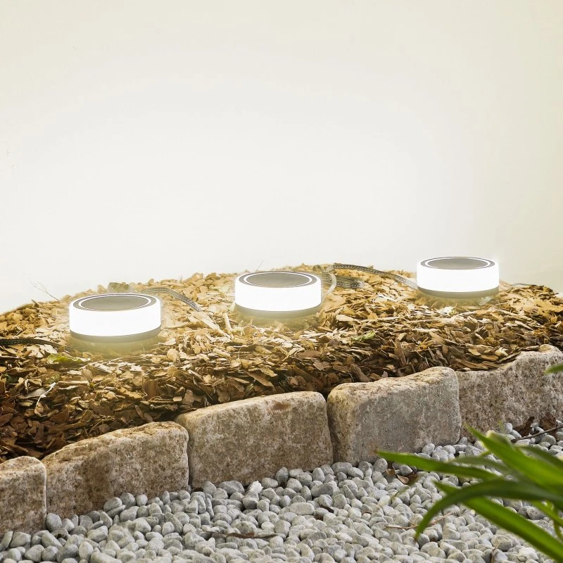 Lindby Kyren Smart LED-Erdspießleuchte, 3er Set, Schwarz/Opal