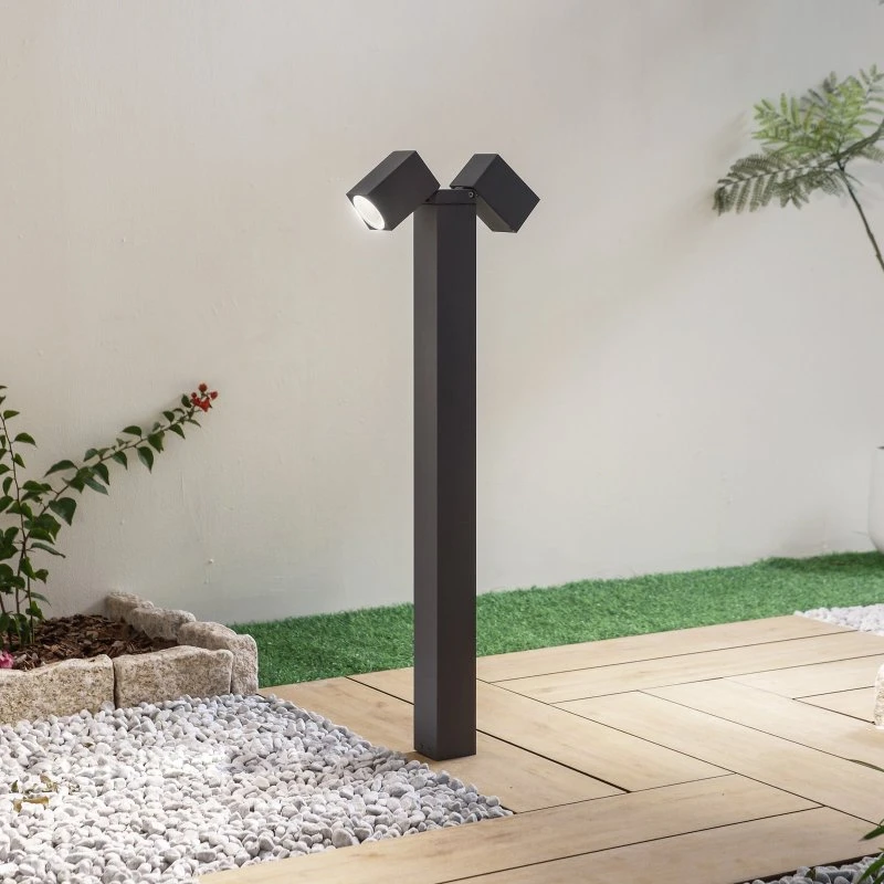Lindby Othil Wegeleuchte 2-flg. Poller H80 Anthrazit Aluminium