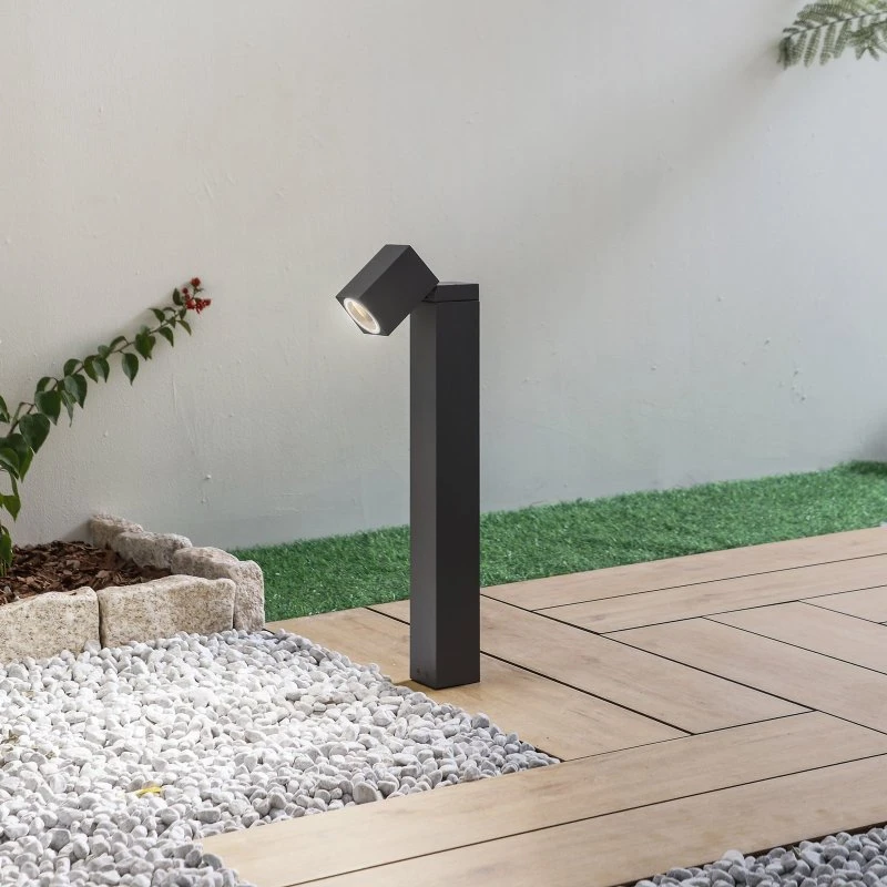 Lindby Othil Poller H50 Sockelleuchte, Anthrazit, Aluminium