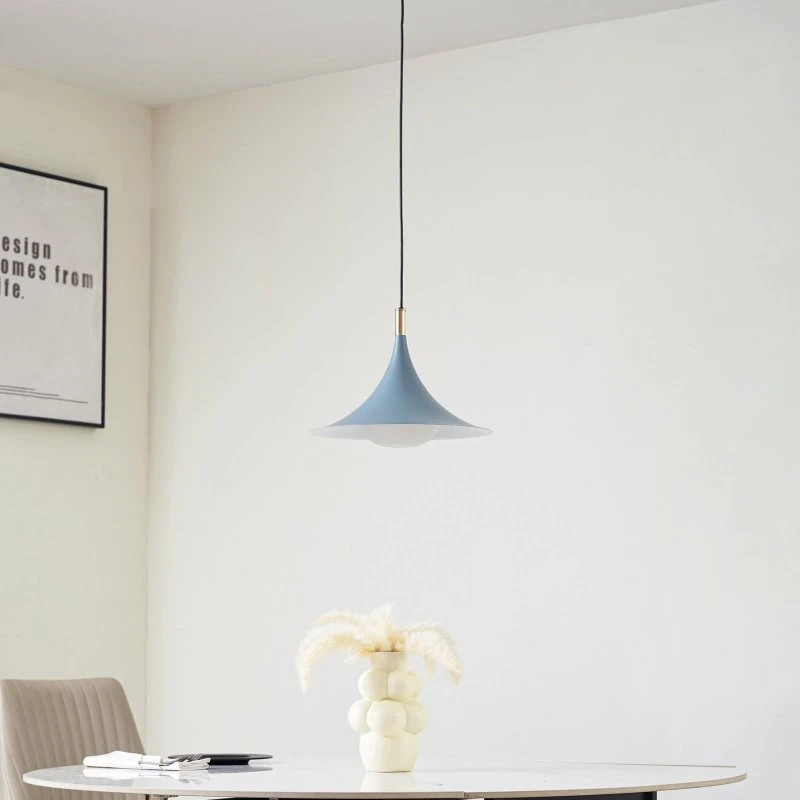 Lindby Pendelleuchte Jarl Blau - Modernes Metall-Design