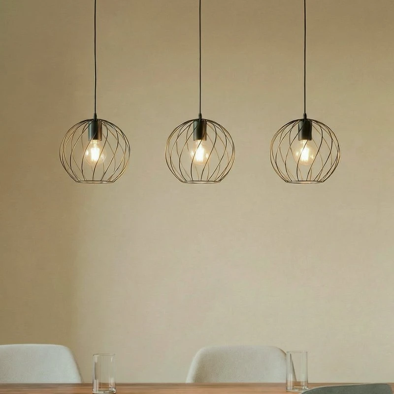 Lindby Danika Long Pendelleuchte L105 Schwarz, 105 cm