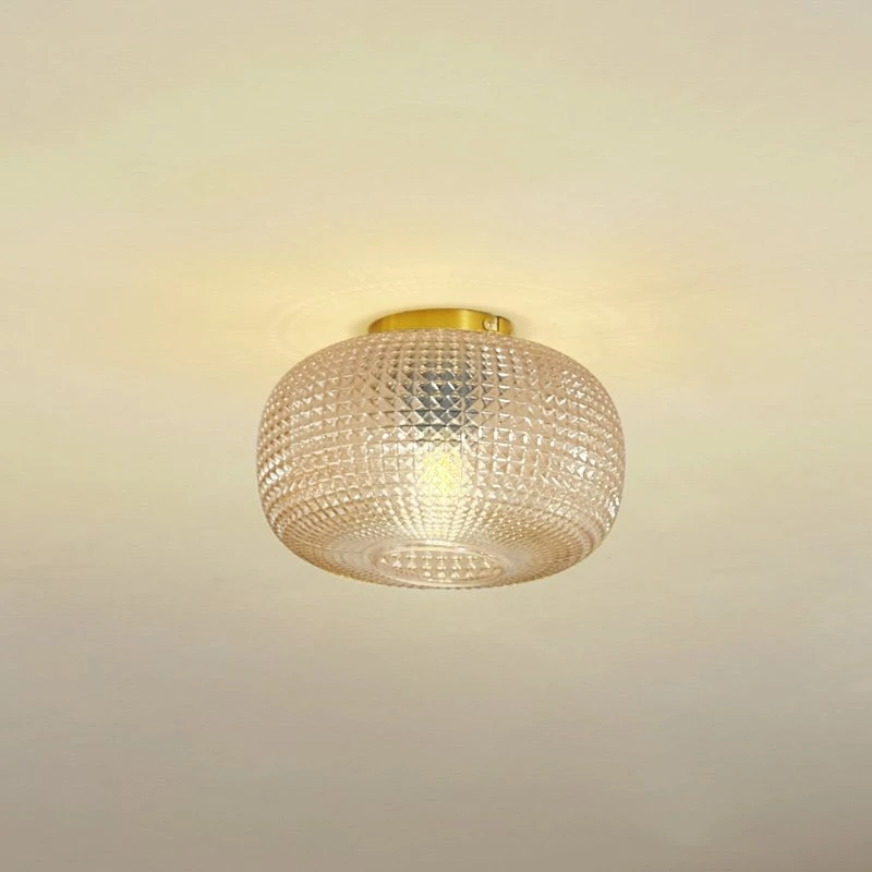Lindby Deckenleuchte Hildur Ø 25 cm, amber Glas