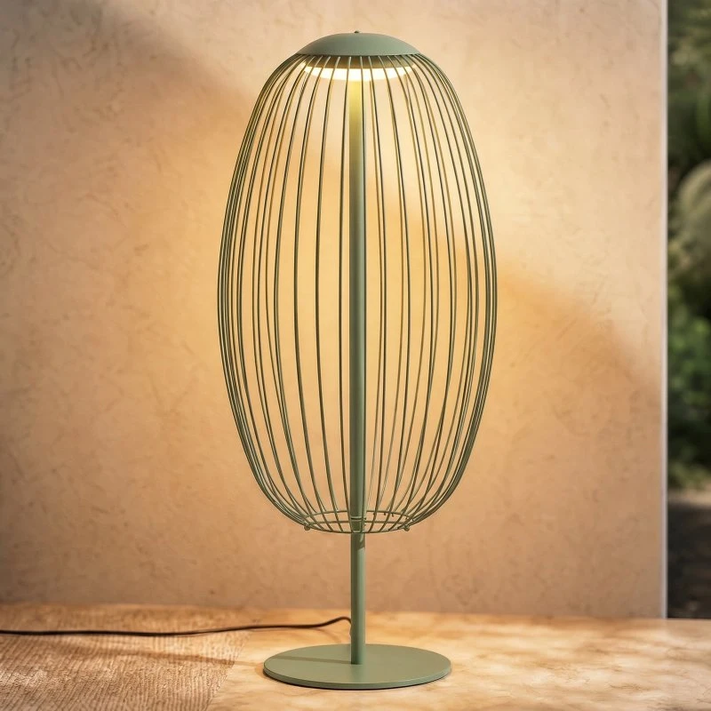 Lucande LED-Außenstehleuchte Richi, Grün, 90cm, IP44