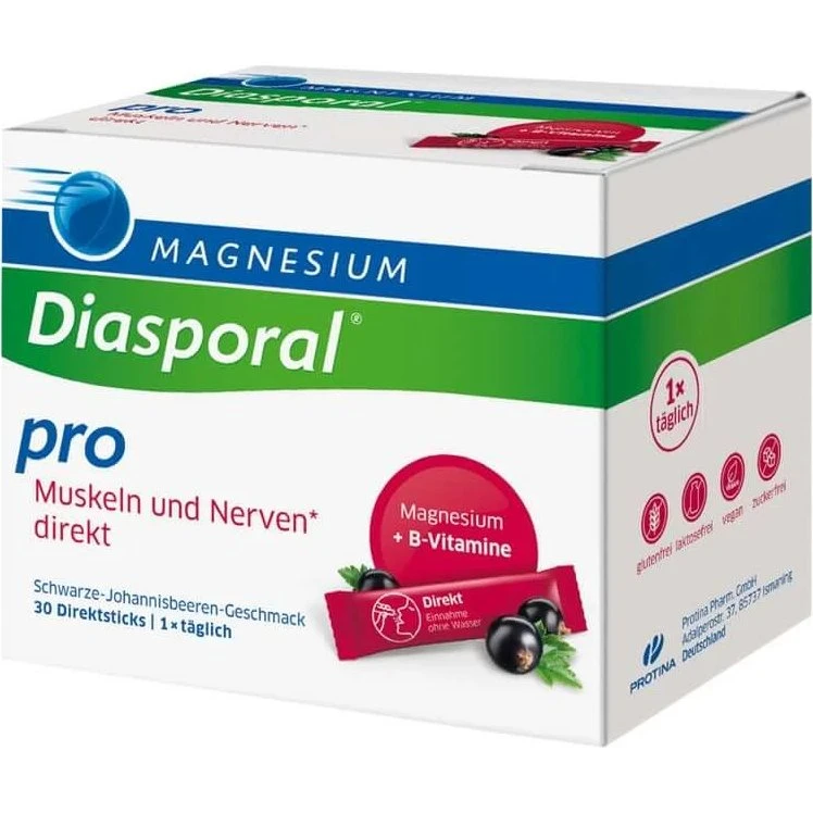 Magnesium Diasporal Pro Muskeln und Nerven direkt, 30 Sticks