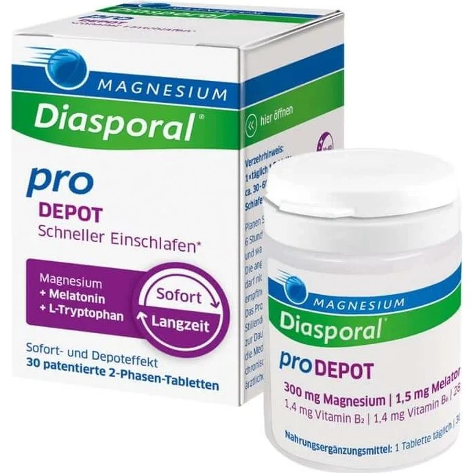 Magnesium Diasporal Pro Depot Schneller Einschlafen, 30 Stück