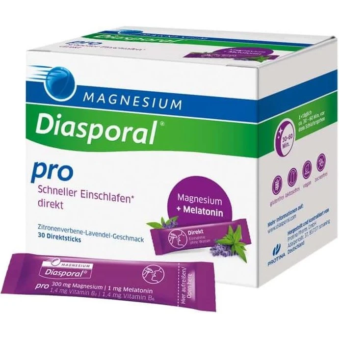 Magnesium Diasporal Pro Schneller Einschlafen, 30 Direktgranulat