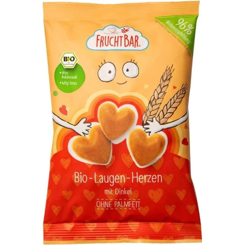 Frucht Bar Bio-Dinkelherzen Snacks, 90g, ab 3 Jahren