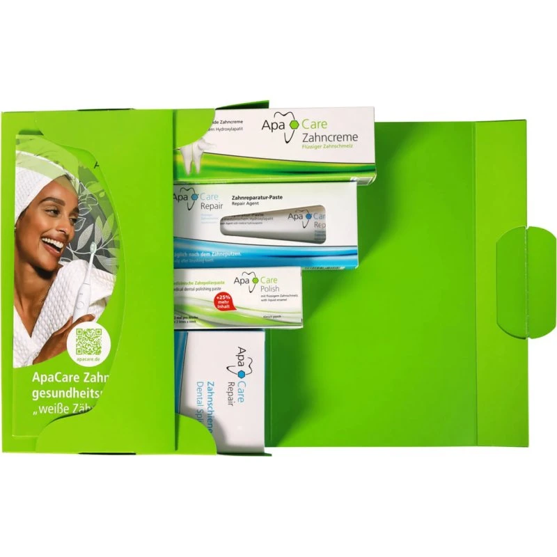 ApaCare Prophylaxe-Set: Zahnpasta, Gel, Polierpaste & Zahnschiene