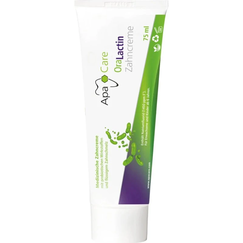 ApaCare OraLactin remineralisierende Zahnpasta mit Probiotika, 75 ml
