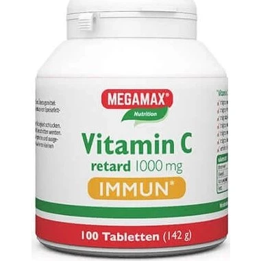 MEGAMAX Vitamin C Retard 1000 mg Immun - 100 Filmtabletten