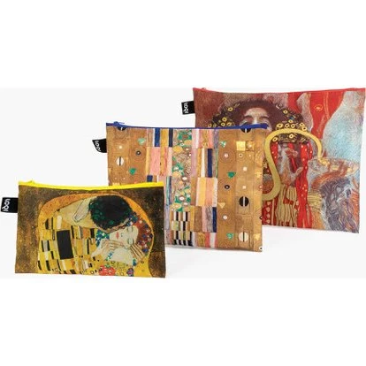 LOQI Museum Gustav Klimt Beutel-Set aus recyceltem Polyester