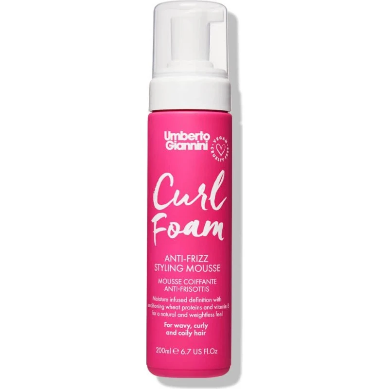 Umberto Giannini Anti-Frizz Styling Mousse für Locken, 200 ml