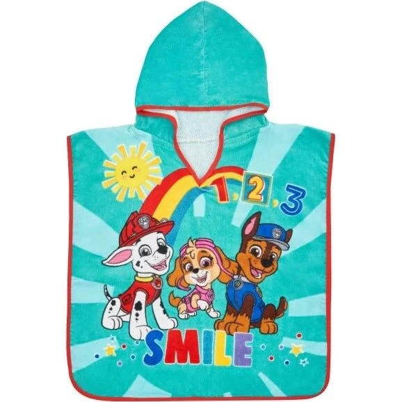 Paw Patrol Kapuzen-Poncho Handtuch für Kinder