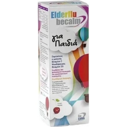 BECALM Elderflu Kirschsirup für Kinder, 250ml