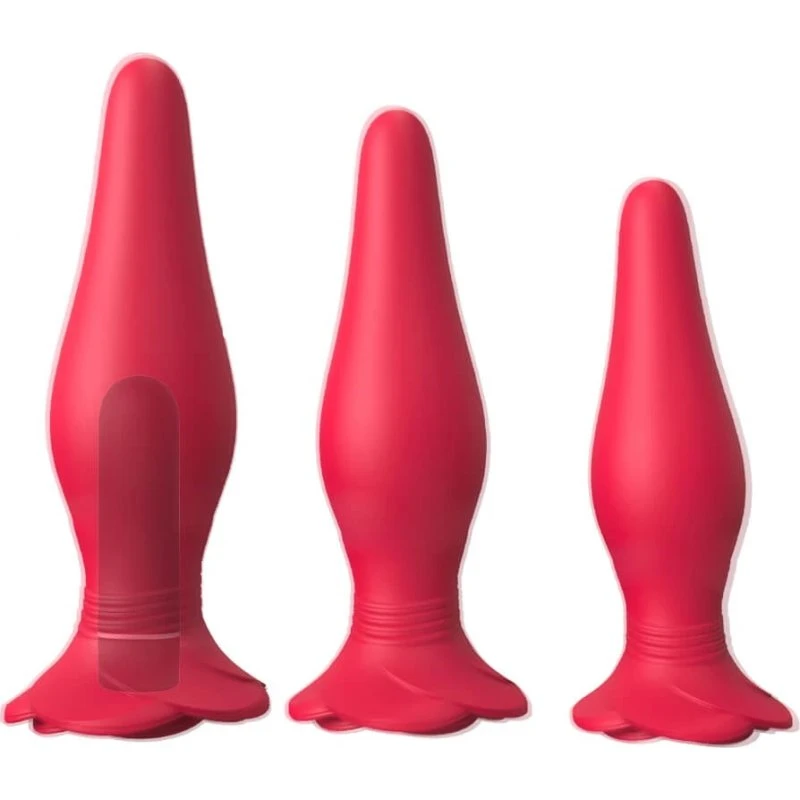 S-Hande Frenzier Analplugs Set Rot, 3 Stück