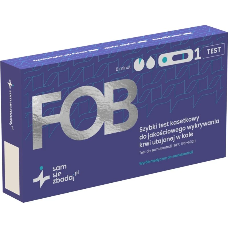 FOB Schnelltest zum Nachweis von okkultem Blut im Stuhl, 1 Kassette