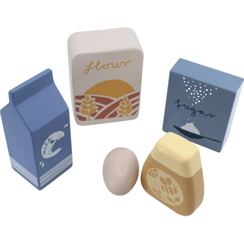 Sebra Lebensmittel aus Holz – Spielküche mit natürlichen Details