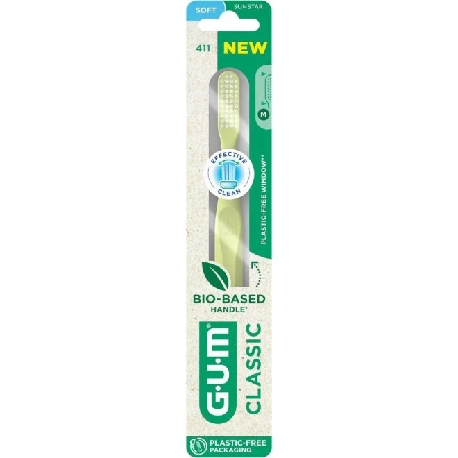 GUM CLASSIC Zahnbürste 411 groß, soft, grün
