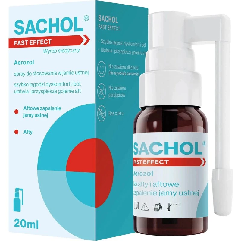 Sachol Fast Effect Spray zur Behandlung von Aphthen, 20 ml