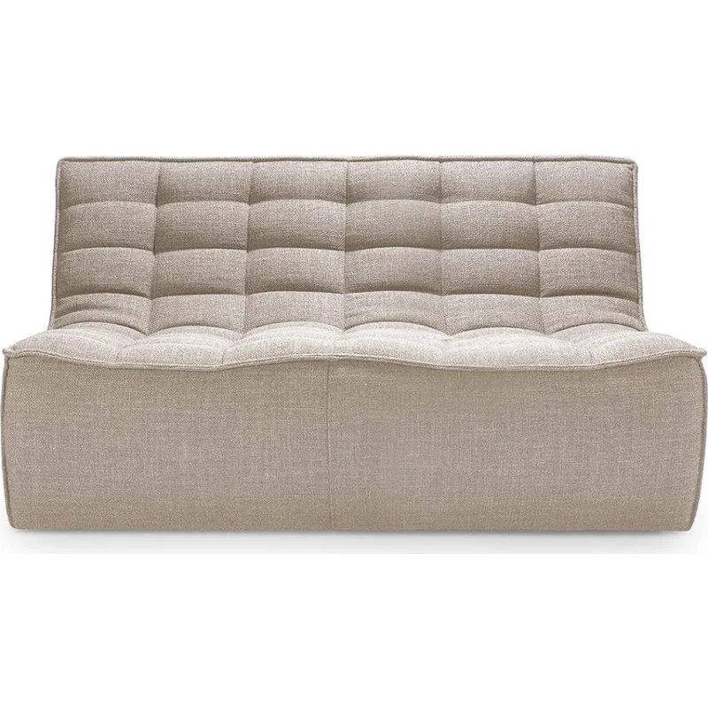 Ethnicraft Sofa N701 2-Sitzer Beige - Designer Jacques Deneef