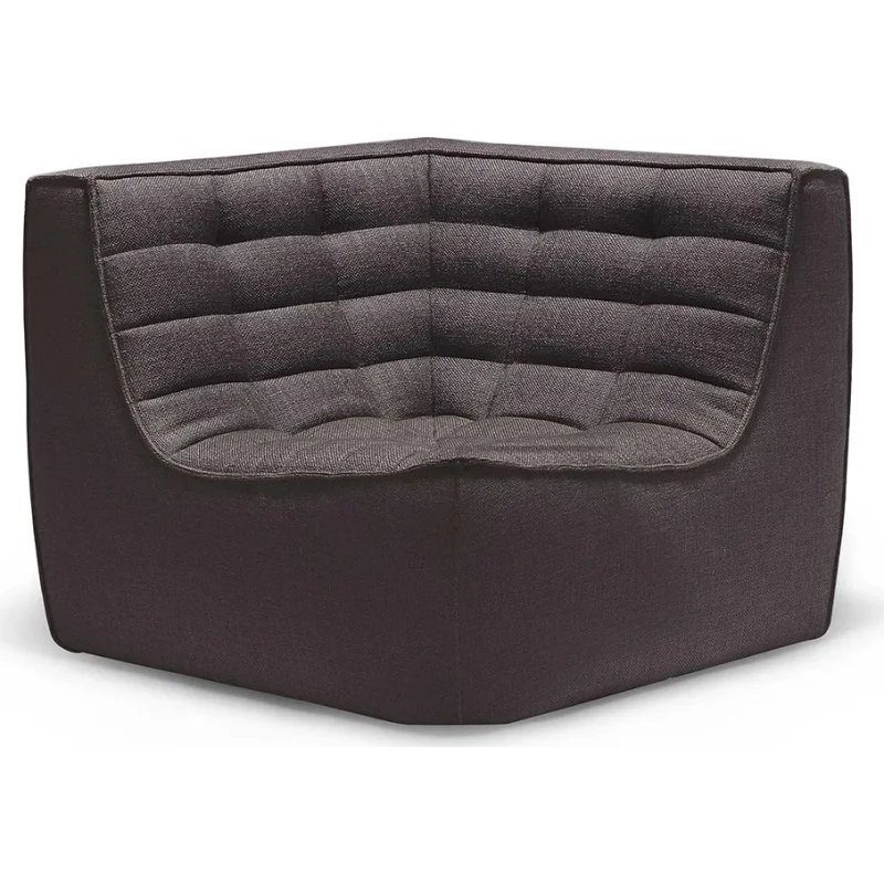 Ethnicraft Eckkaminsessel N701 - Dunkelgrau - Designer Jacques Deneef