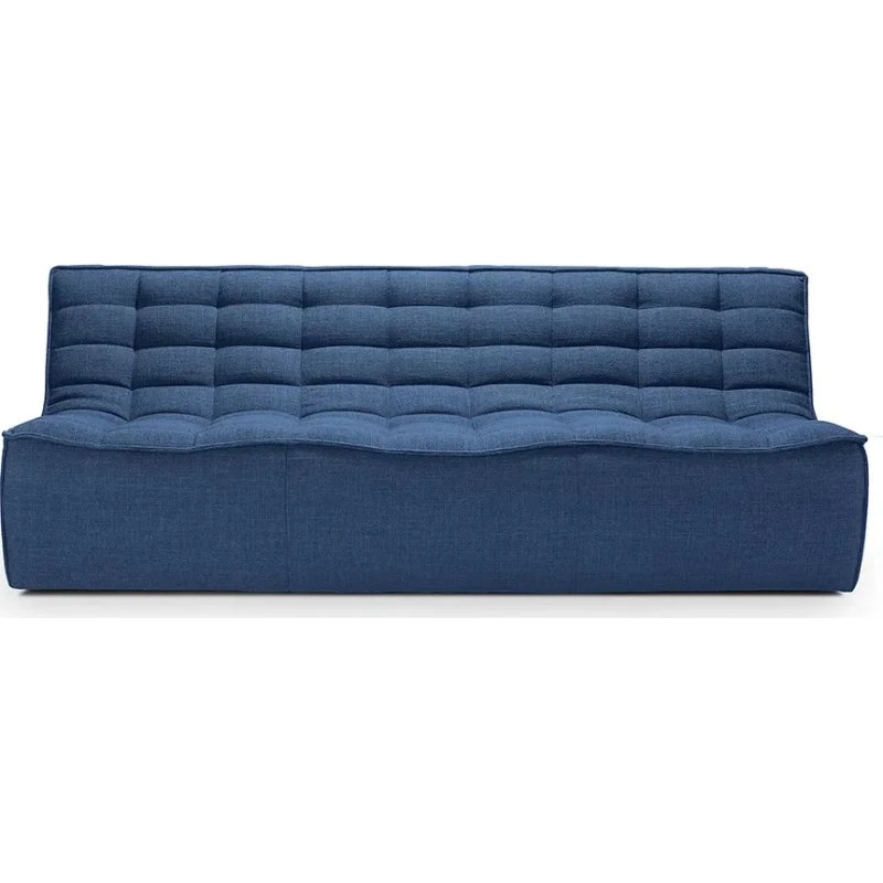 Ethnicraft N701 3-Sitzer-Sofa Blau - Designer Jacques Deneef