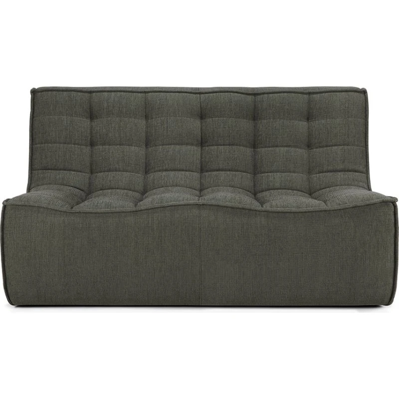 Ethnicraft N701 2-Sitzer-Sofa - Grün - Recycelte Baumwolle