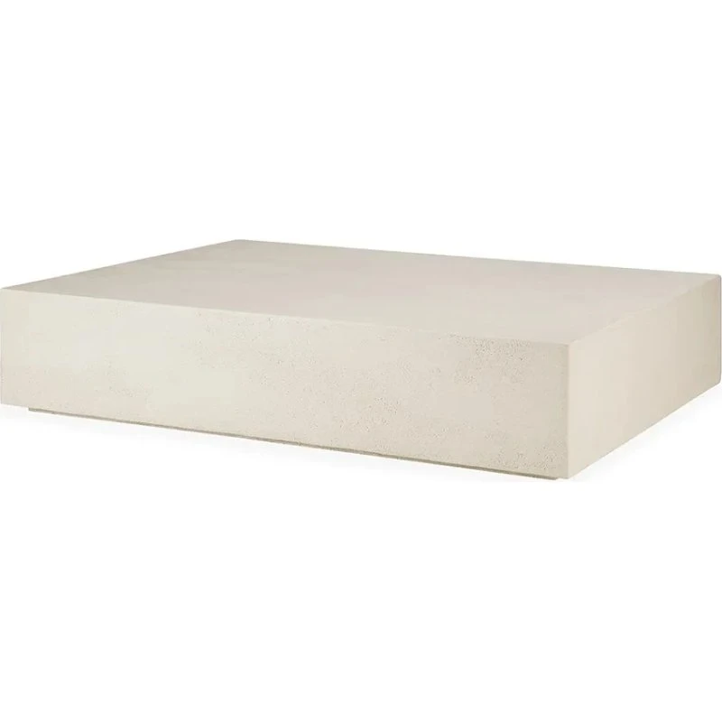 Ethnicraft Elements Couchtisch Weiß - Mikrozement 120x90 cm