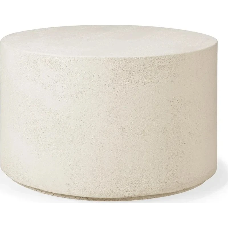 Ethnicraft Elements Couchtisch - Weiß - Ø 60 cm - Mikrozement