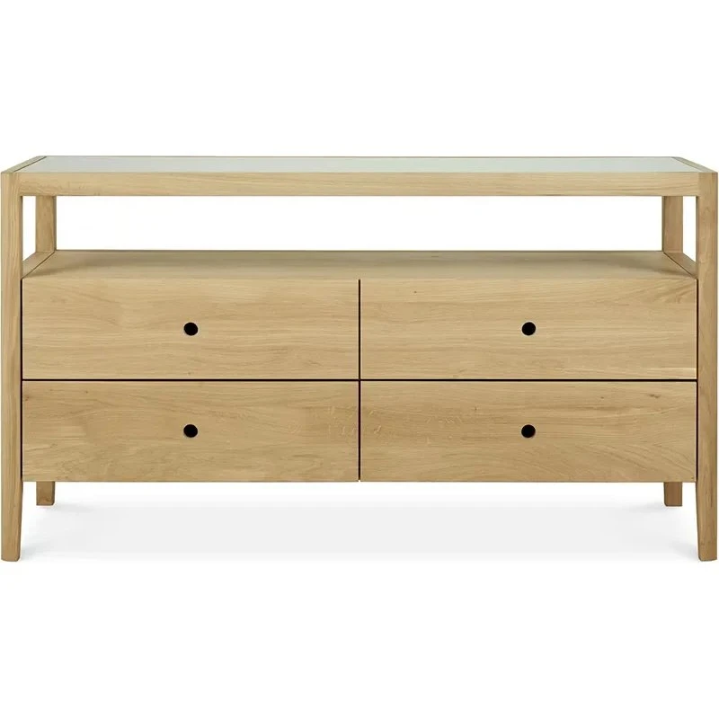 Ethnicraft Spindle Kommode aus Massiv-Eiche, Natur, 150 cm