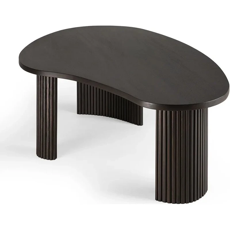 Ethnicraft Boomerang Couchtisch aus massivem Mahagoni, 125x75 cm